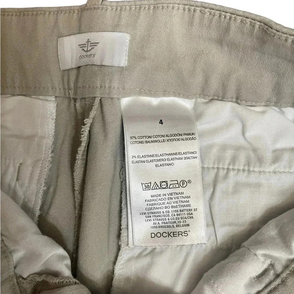Dockers Light Khaki Straight Leg Cotton  Work Office Pants Women’s size 4 - Picture 6 of 11